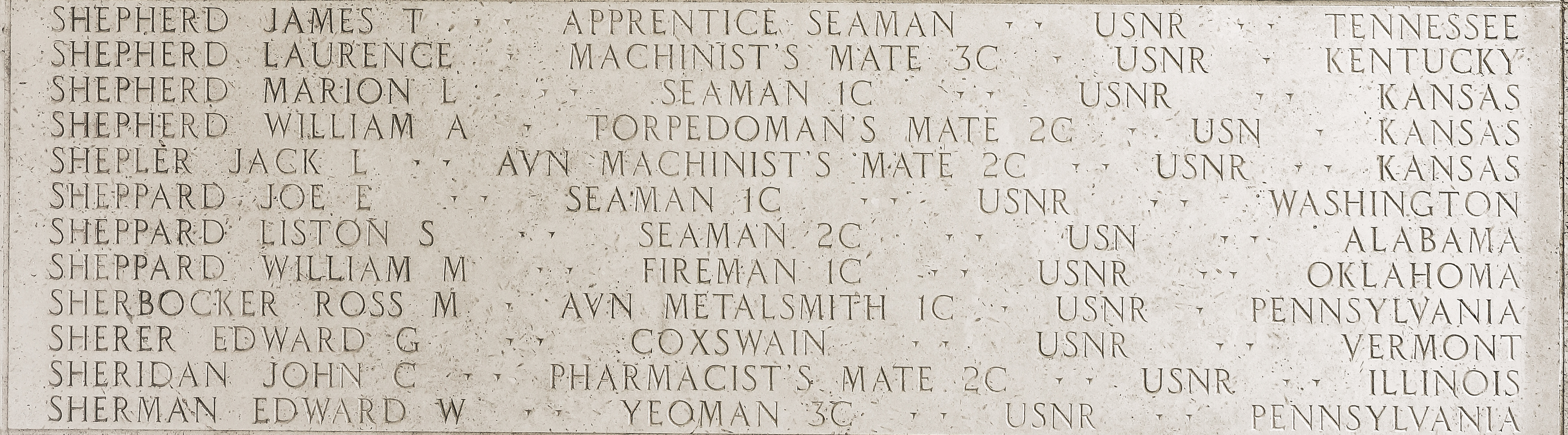 James T. Shepherd, Apprentice Seaman